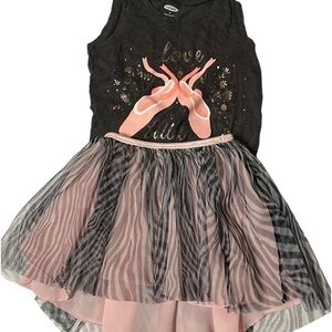Ballerina tu tu. Gray top, sz 3T, skirt sz 4/5